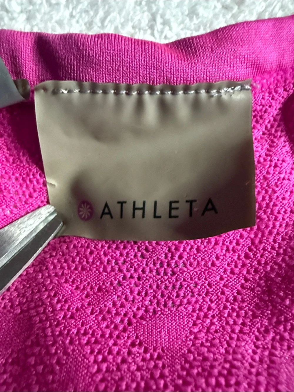 Athleta Velocity Pink Lace Racerback Activewear Tank Top Size L